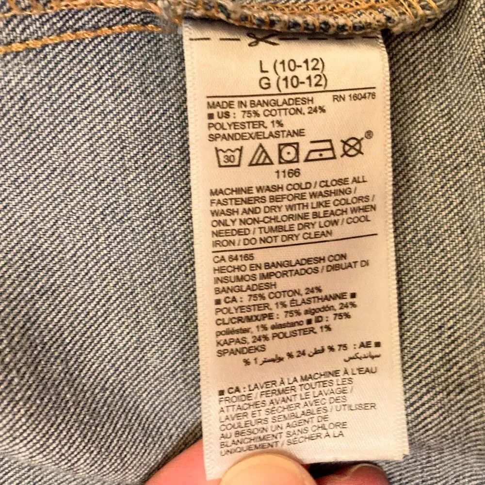 Old Navy Boys/Girls Medium Wash Denim Jacket Size L (10-12) EUC